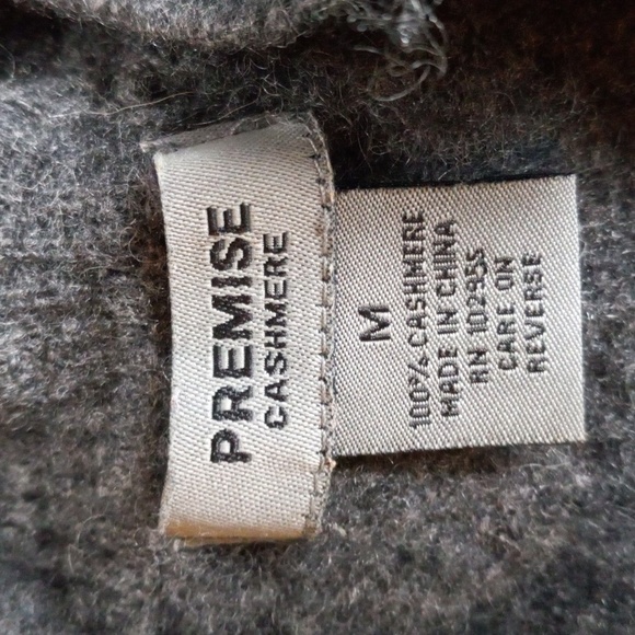 Premise Cashmere Size M/S Charcoal Grey V. Soft Women's Cardigan Sweater - Picture 7 of 13